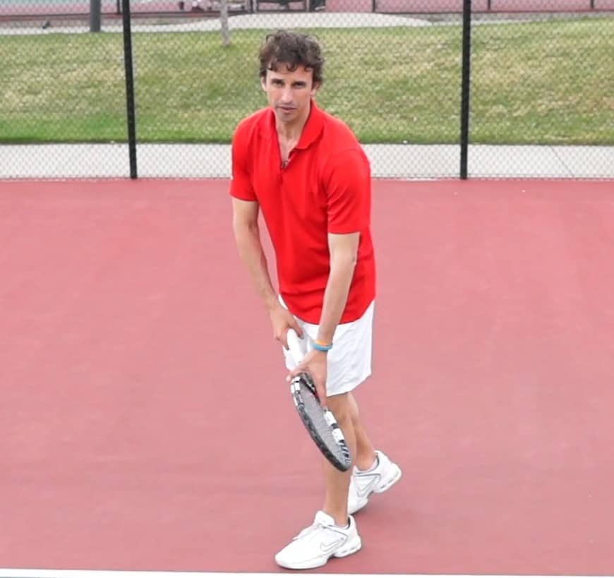 Tennis serve stance